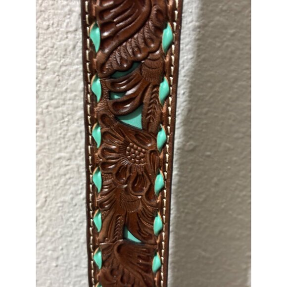 Nocona Turquoise and Brown Women\'s Belt - Size M - NWOT main image 4